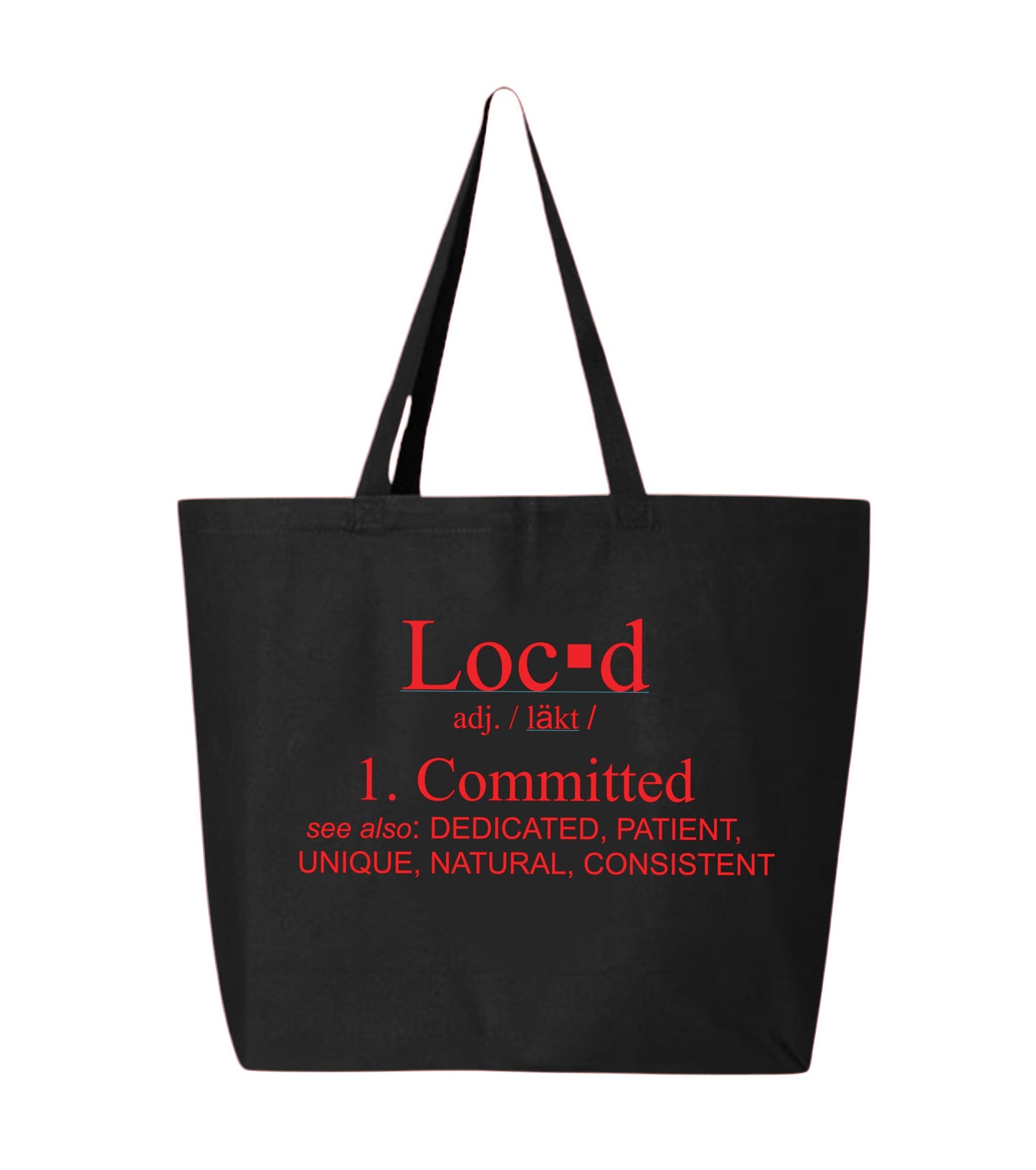 Loc'd Black/Red Large Tote