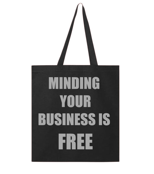 Minding Your Business - Black/Sliver Small Tote