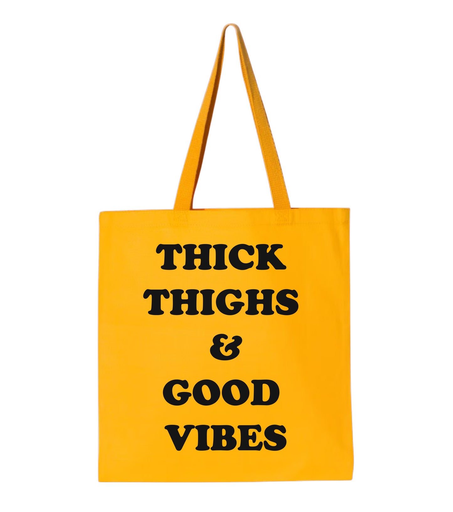 Thick Thighs & Good Vibes Gold Small Tote