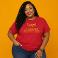 Loc’d Definition Red T-Shirt | Natural Hair & Locs Graphic Tee