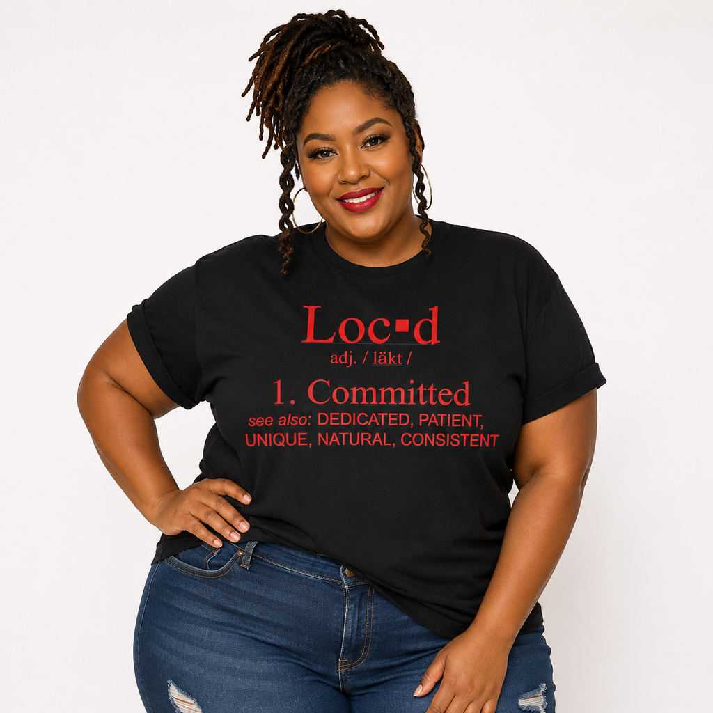 Loc’d Definition Black & Red T-Shirt | Natural Hair Graphic Tee
