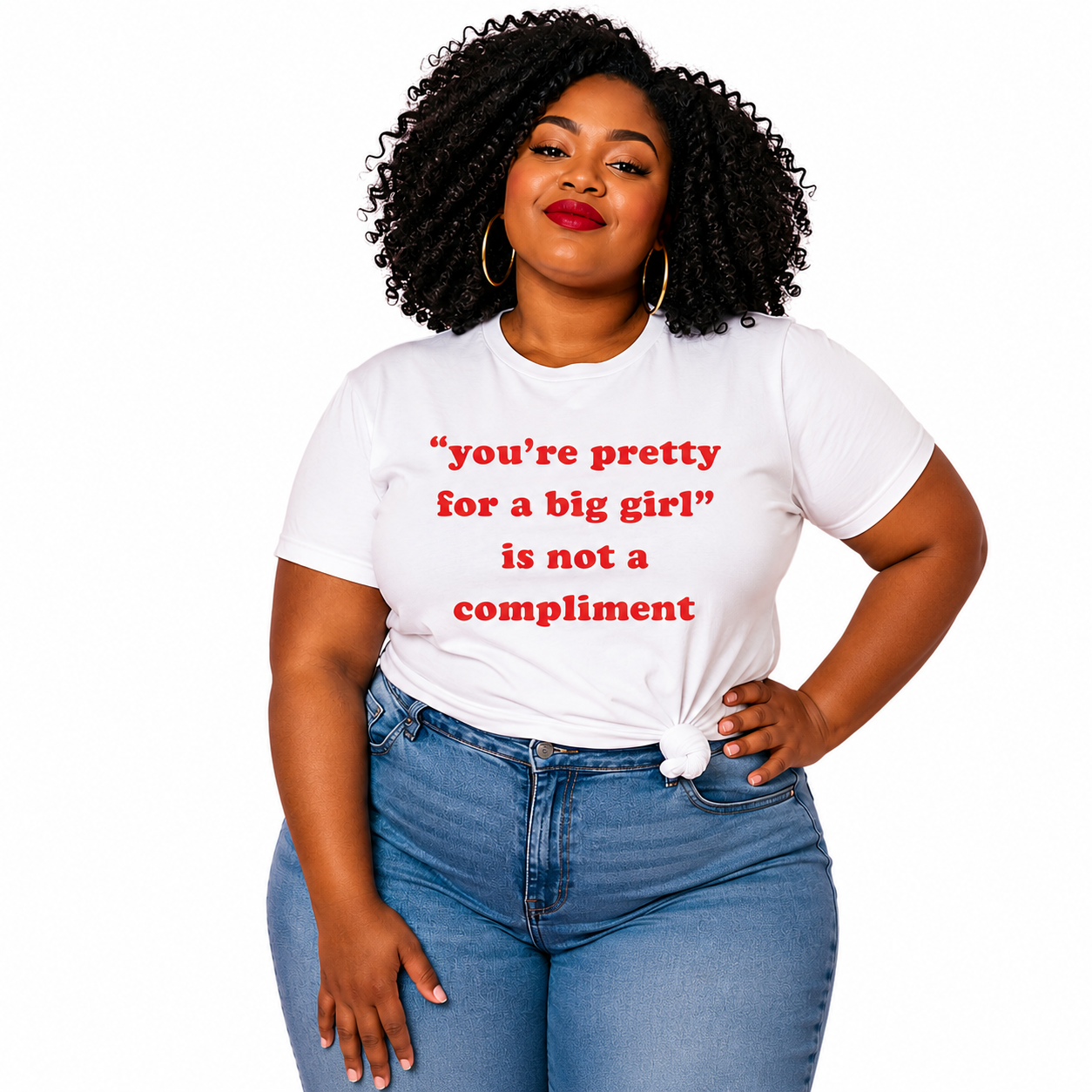 Pretty for a big girl/white