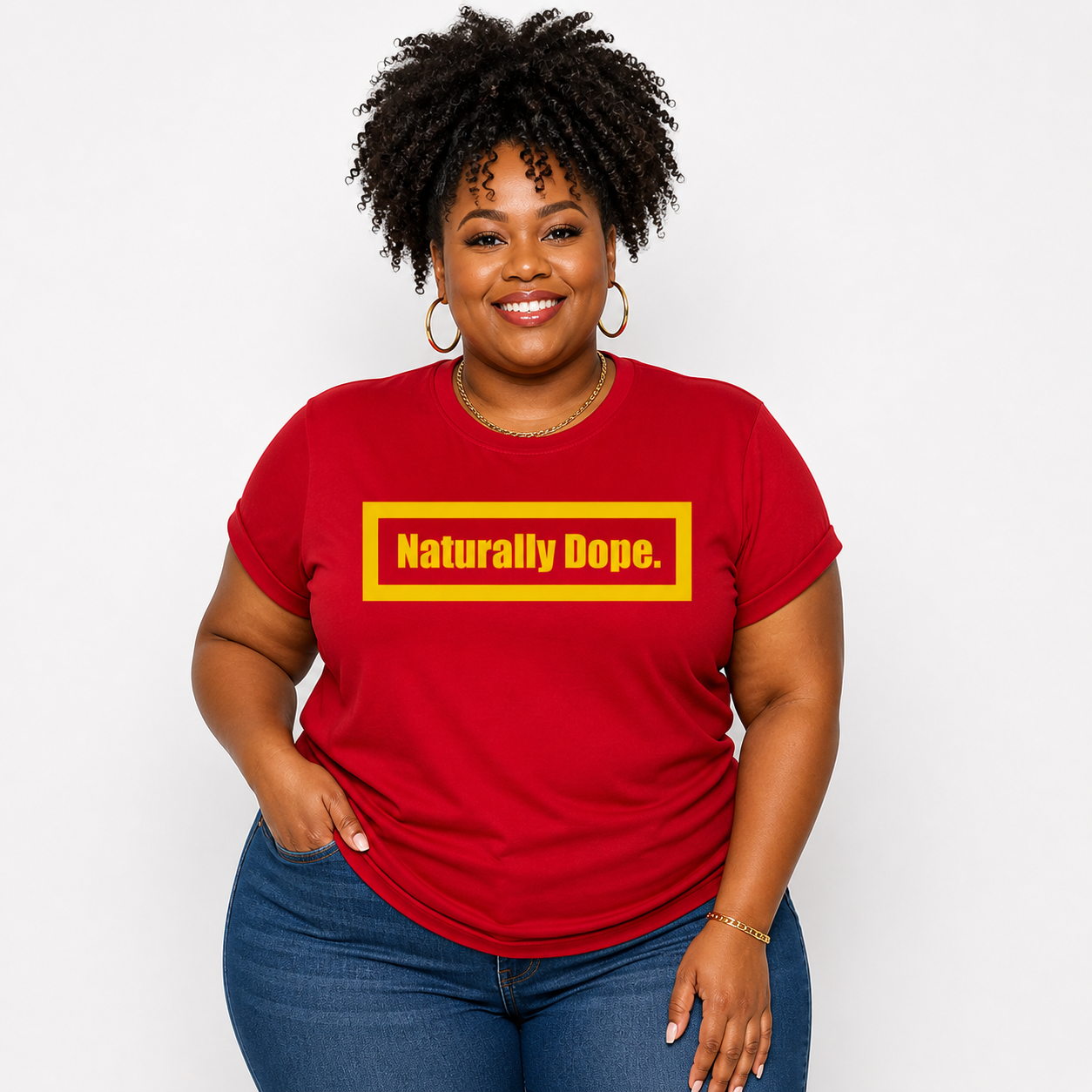 Naturally Dope Red/Metallic Gold