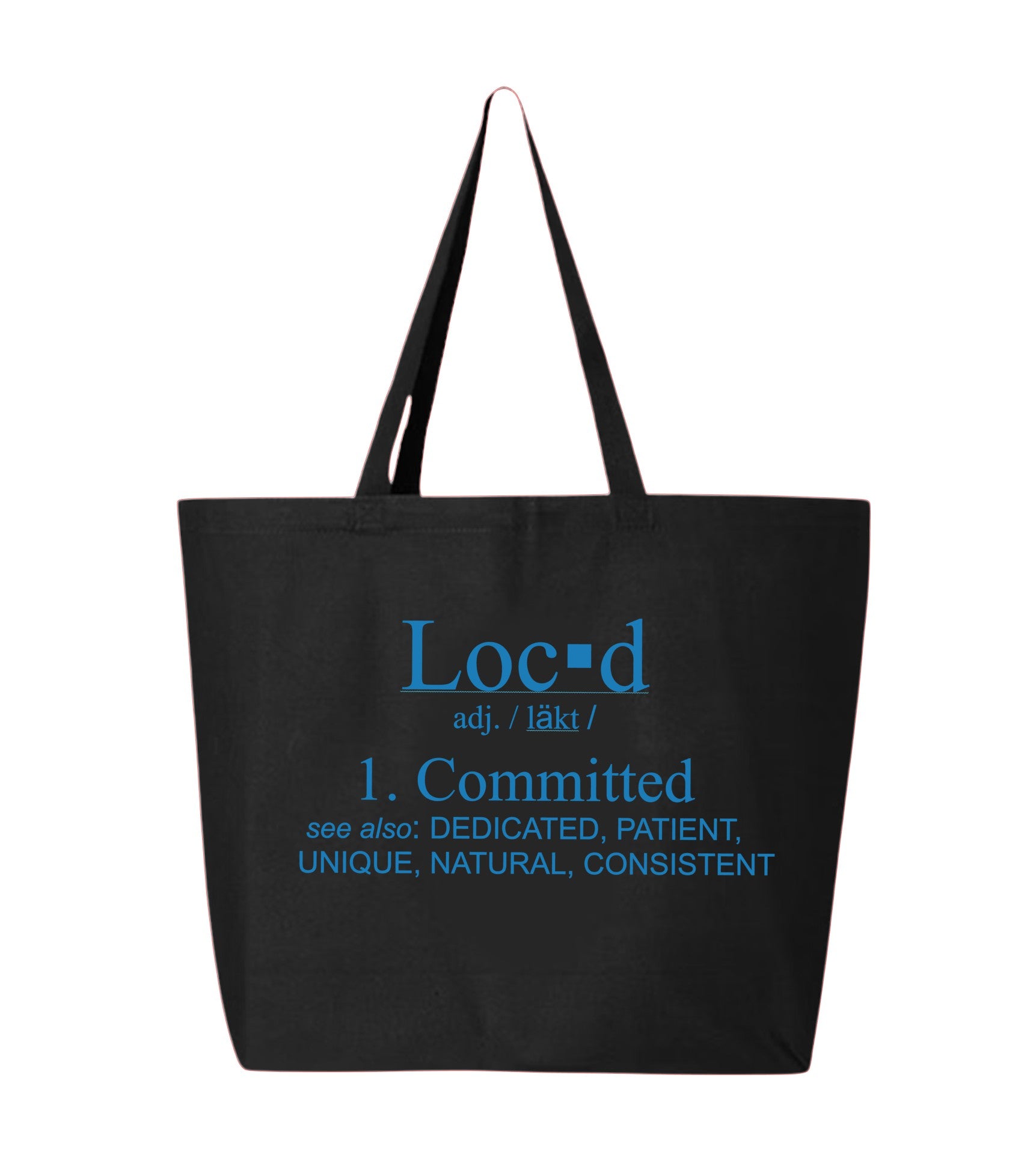 Loc'd Black/Blue Large Tote