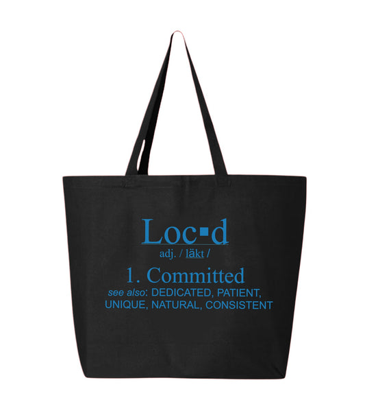 Loc'd Black/Blue Large Tote