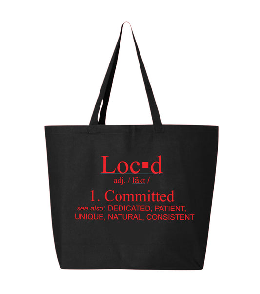 Loc'd Black/Red Large Tote